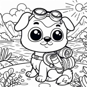Desenho de Cachorros Desenho Colorir Imprimir 079