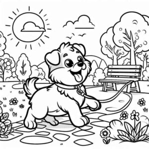 Desenho de Cachorros Desenho Colorir Imprimir 084