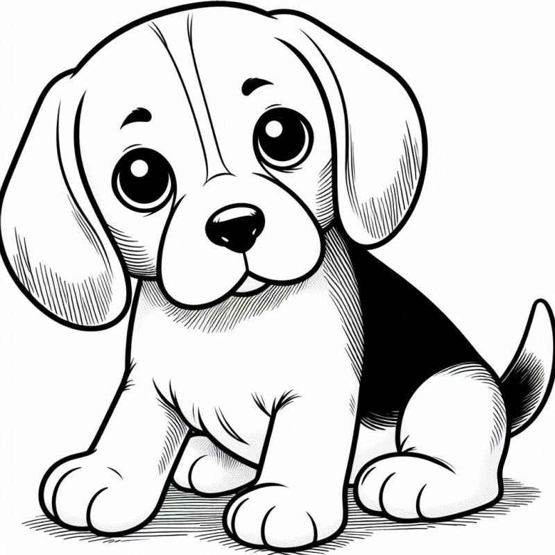 Desenho de Cachorros Desenho Colorir Imprimir 085