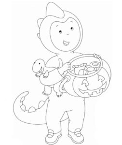 Desenho de Caillou Desenho Colorir Imprimir 01