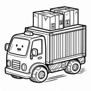 Desenho de Caminhao Ludico Para Colorir