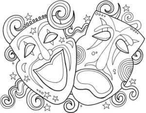 Desenho de Carnaval Desenho Colorir Imprimir 001