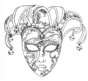 Desenho de Carnaval Desenho Colorir Imprimir 008