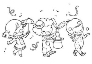 Desenho de Carnaval Desenho Colorir Imprimir 011