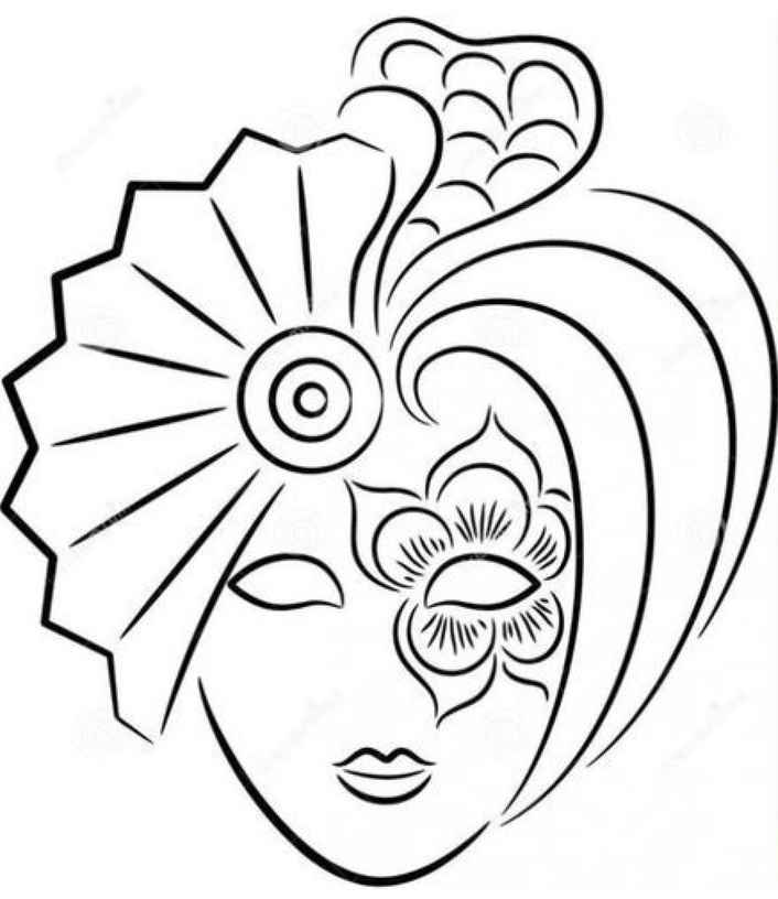 Desenho de Carnaval Desenho Colorir Imprimir 015