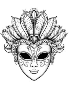 Desenho de Carnaval Desenho Colorir Imprimir 018