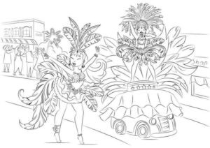 Desenho de Carnaval Desenho Colorir Imprimir 024