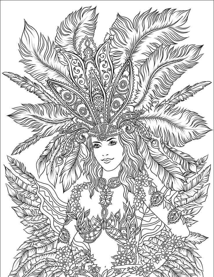 Desenho de Carnaval Desenho Colorir Imprimir 025