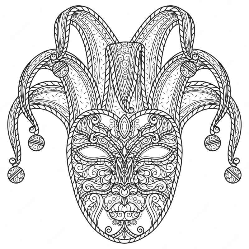 Desenho de Carnaval Desenho Colorir Imprimir 033