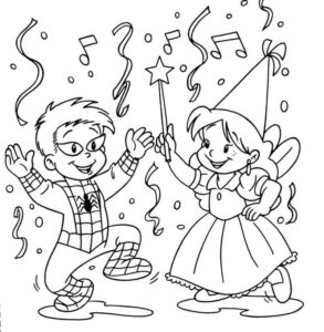 Desenho de Carnaval Desenho Colorir Imprimir 037