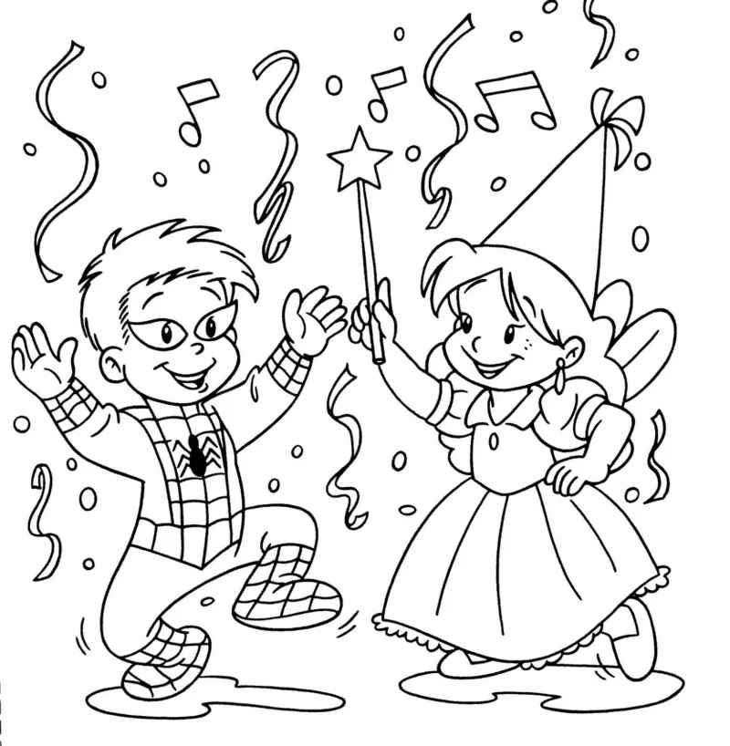 Desenho de Carnaval Desenho Colorir Imprimir 037