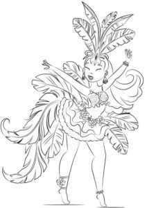 Desenho de Carnaval Desenho Colorir Imprimir 048