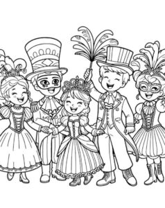 Desenho de Carnaval Desenho Colorir Imprimir 054