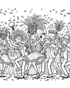 Desenho de Carnaval Desenho Colorir Imprimir 057