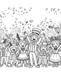 Desenho de Carnaval Desenho Colorir Imprimir 058