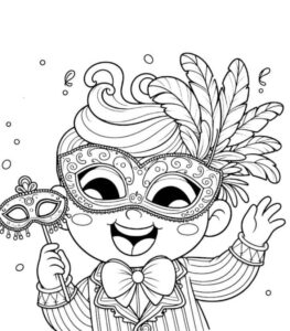 Desenho de Carnaval Desenho Colorir Imprimir 059