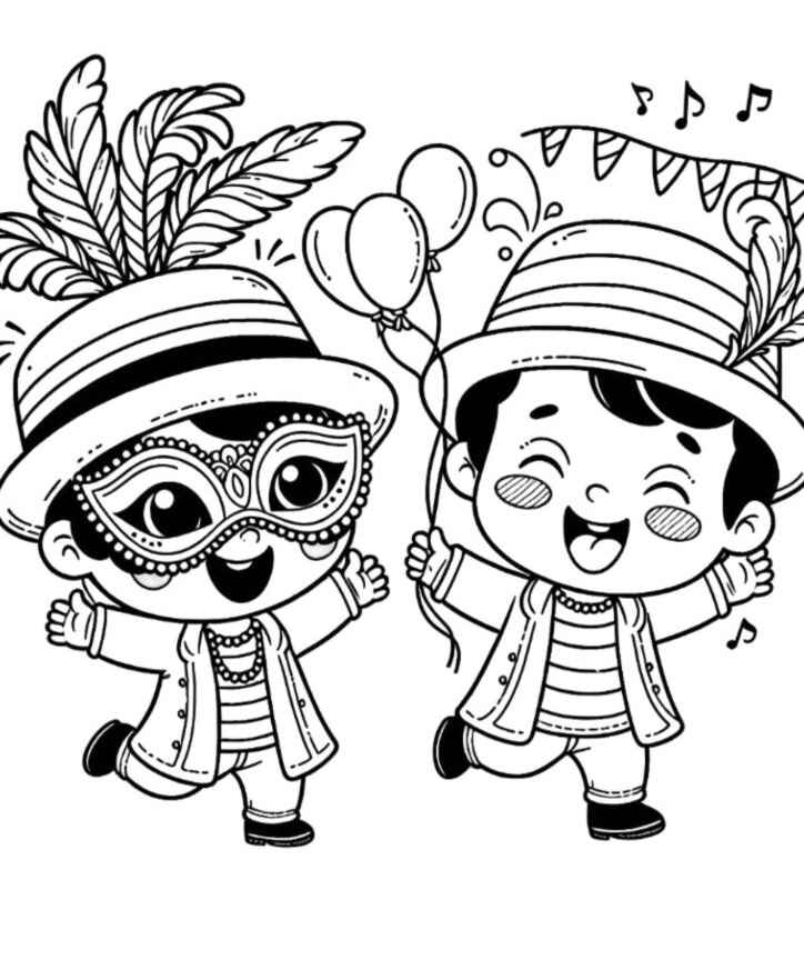 Desenho de Carnaval Desenho Colorir Imprimir 060