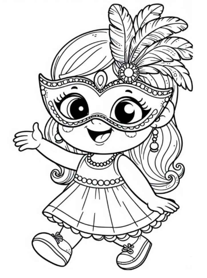 Desenho de Carnaval Desenho Colorir Imprimir 067