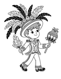 Desenho de Carnaval Desenho Colorir Imprimir 068
