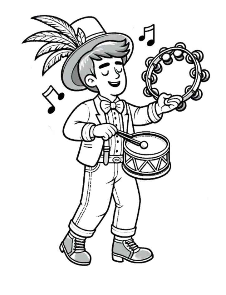 Desenho de Carnaval Desenho Colorir Imprimir 069