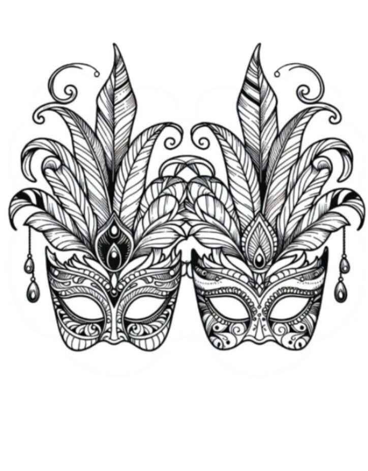 Desenho de Carnaval Desenho Colorir Imprimir 072