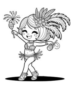 Desenho de Carnaval Desenho Colorir Imprimir 076