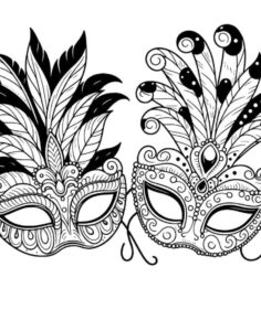 Desenho de Carnaval Desenho Colorir Imprimir 078