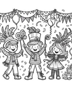 Desenho de Carnaval Desenho Colorir Imprimir 081