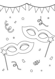 Desenho de Carnaval Desenho Colorir Imprimir 086