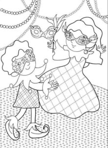 Desenho de Carnaval Desenho Colorir Imprimir 096