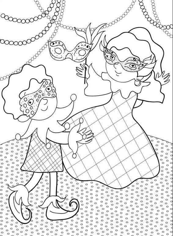 Desenho de Carnaval Desenho Colorir Imprimir 096