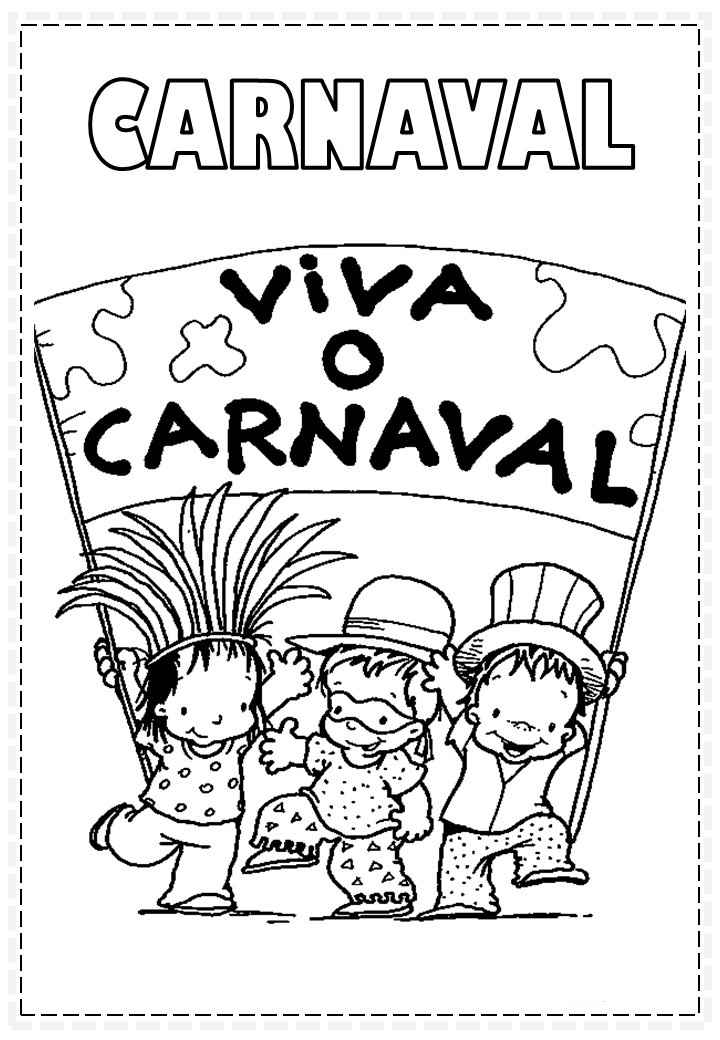 Desenho de Carnaval Desenho Colorir Imprimir 107