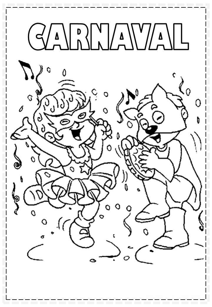 Desenho de Carnaval Desenho Colorir Imprimir 109