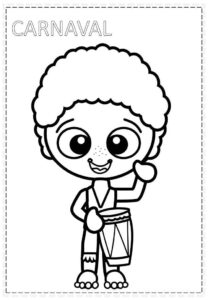 Desenho de Carnaval Desenho Colorir Imprimir 113