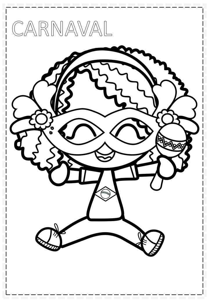 Desenho de Carnaval Desenho Colorir Imprimir 114