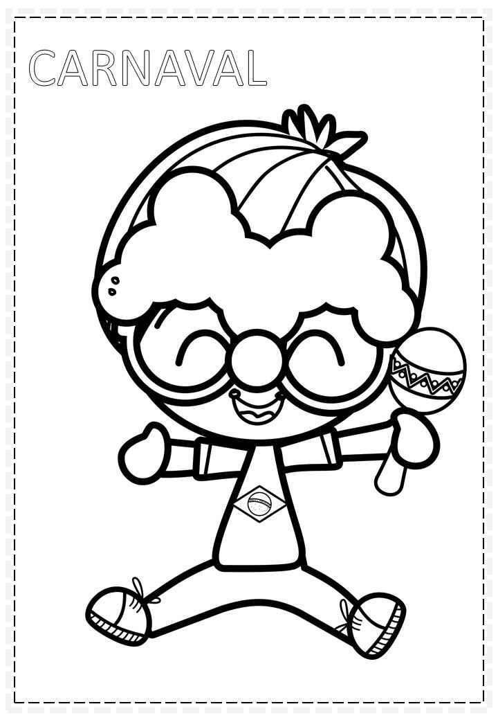 Desenho de Carnaval Desenho Colorir Imprimir 115