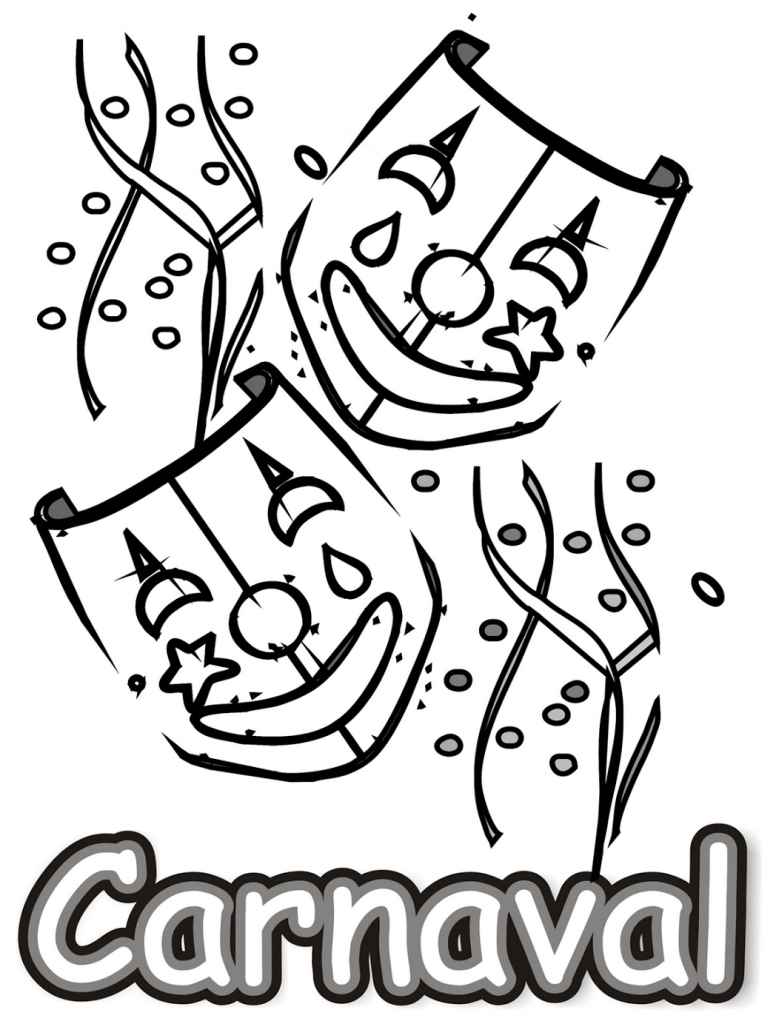 Desenho de Carnaval Desenho Colorir Imprimir 140