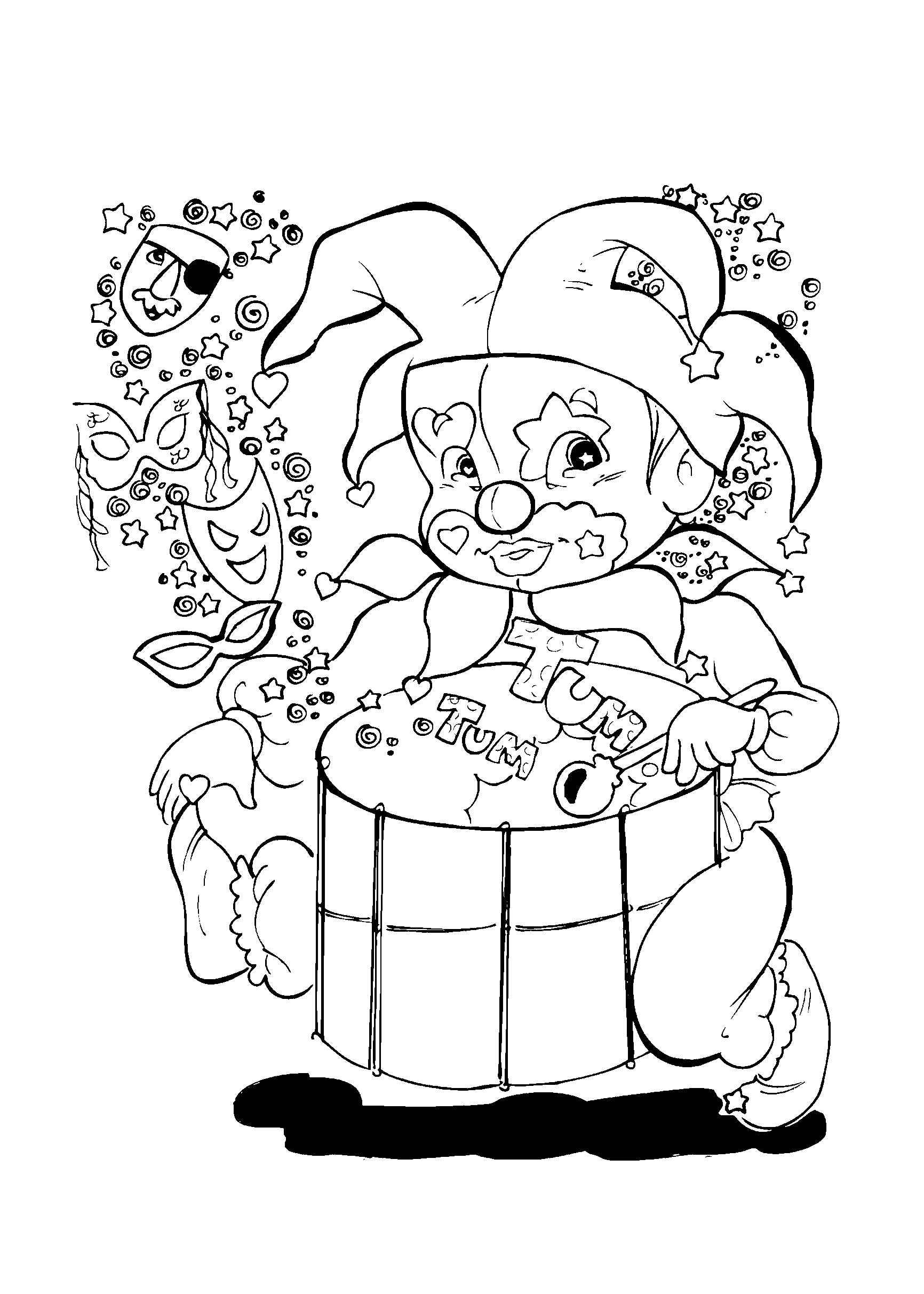 Desenho de Carnaval Desenho Colorir Imprimir 149