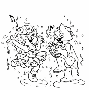 Desenho de Carnaval Desenho Colorir Imprimir 154