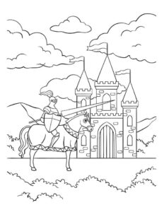 Desenho de Castelo Desenho Colorir Imprimir 03