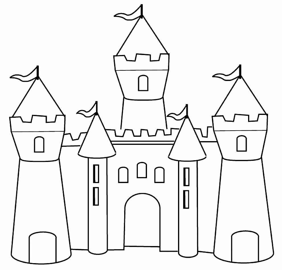 Desenho de Castelo Desenho Colorir Imprimir 08