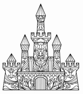 Desenho de Castelo Desenho Colorir Imprimir 11