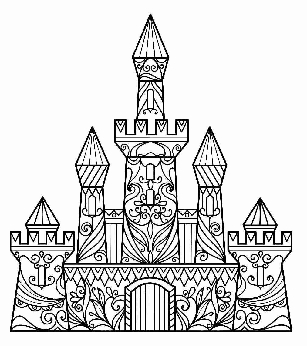 Desenho de Castelo Desenho Colorir Imprimir 11