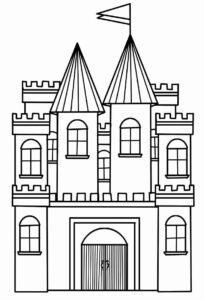 Desenho de Castelo Desenho Colorir Imprimir 12