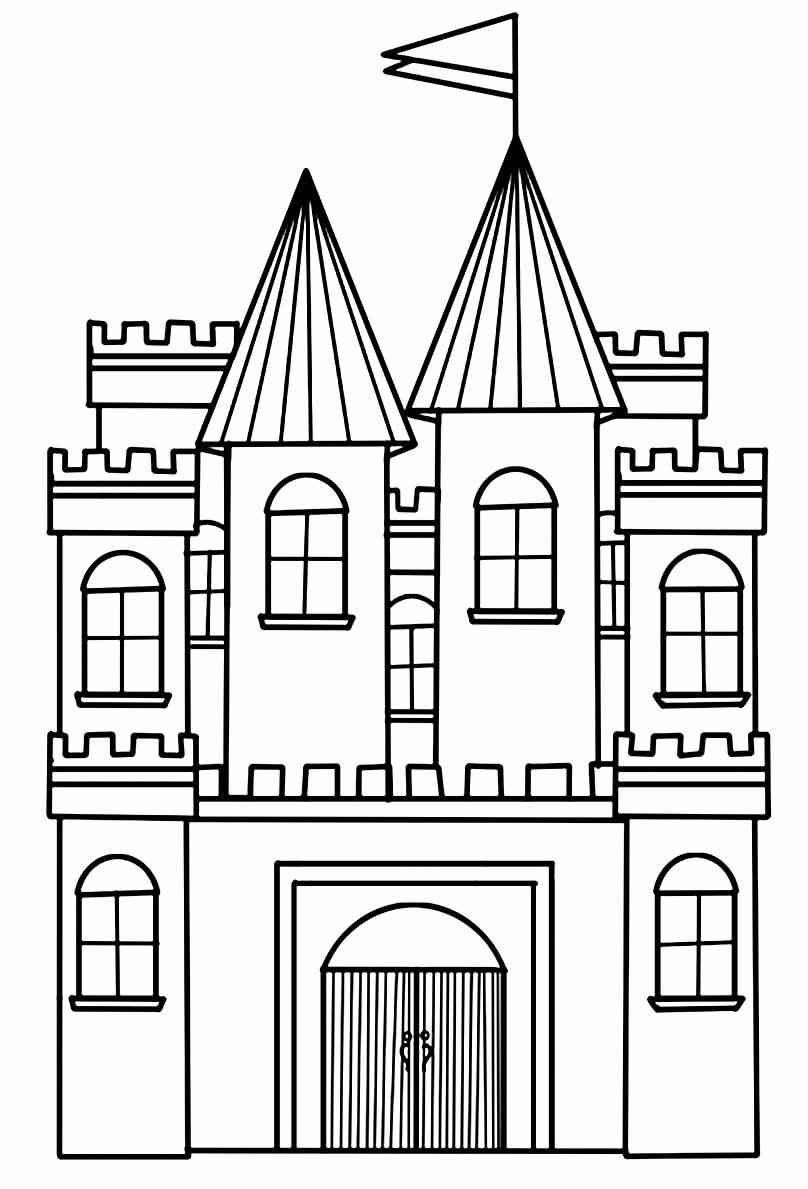 Desenho de Castelo Desenho Colorir Imprimir 12