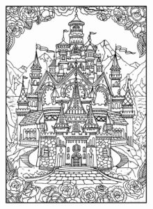 Desenho de Castelo Desenho Colorir Imprimir 13