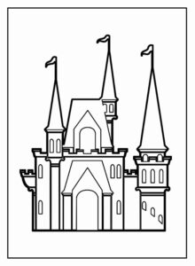 Desenho de Castelo Desenho Colorir Imprimir 14