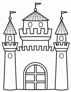 Desenho de Castelo Desenho Colorir Imprimir 19