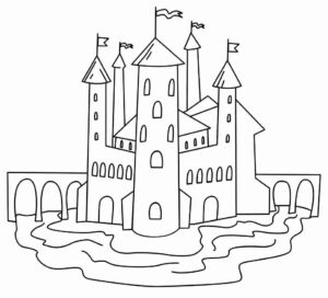 Desenho de Castelo Desenho Colorir Imprimir 23