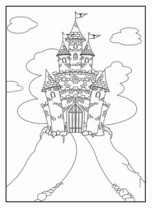 Desenho de Castelo Desenho Colorir Imprimir 24